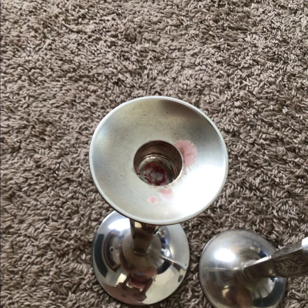 (2) Pottery Barn candle holders